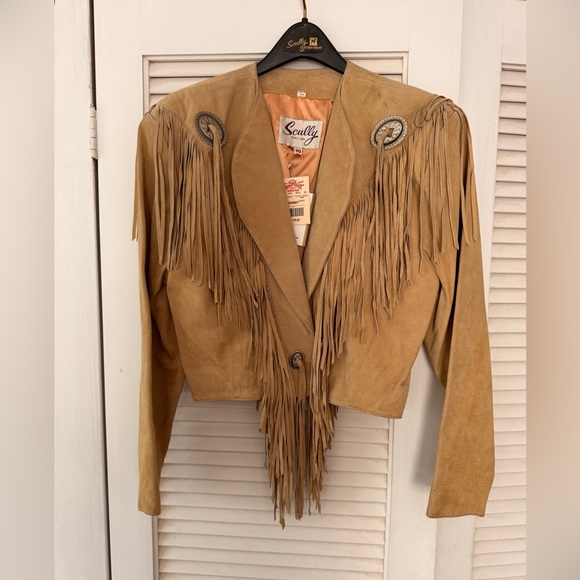 Scully Jackets & Blazers - Real Leather Vintage Scully Camel Fringe Jacket